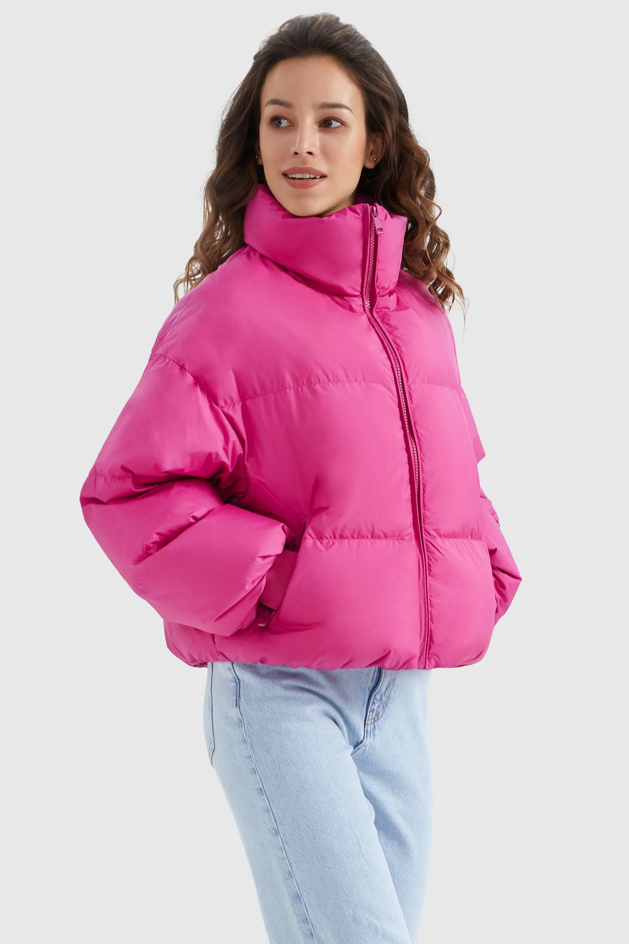 Puff-O Classics Short Baggy Oversize Down coat-Frosted Almond