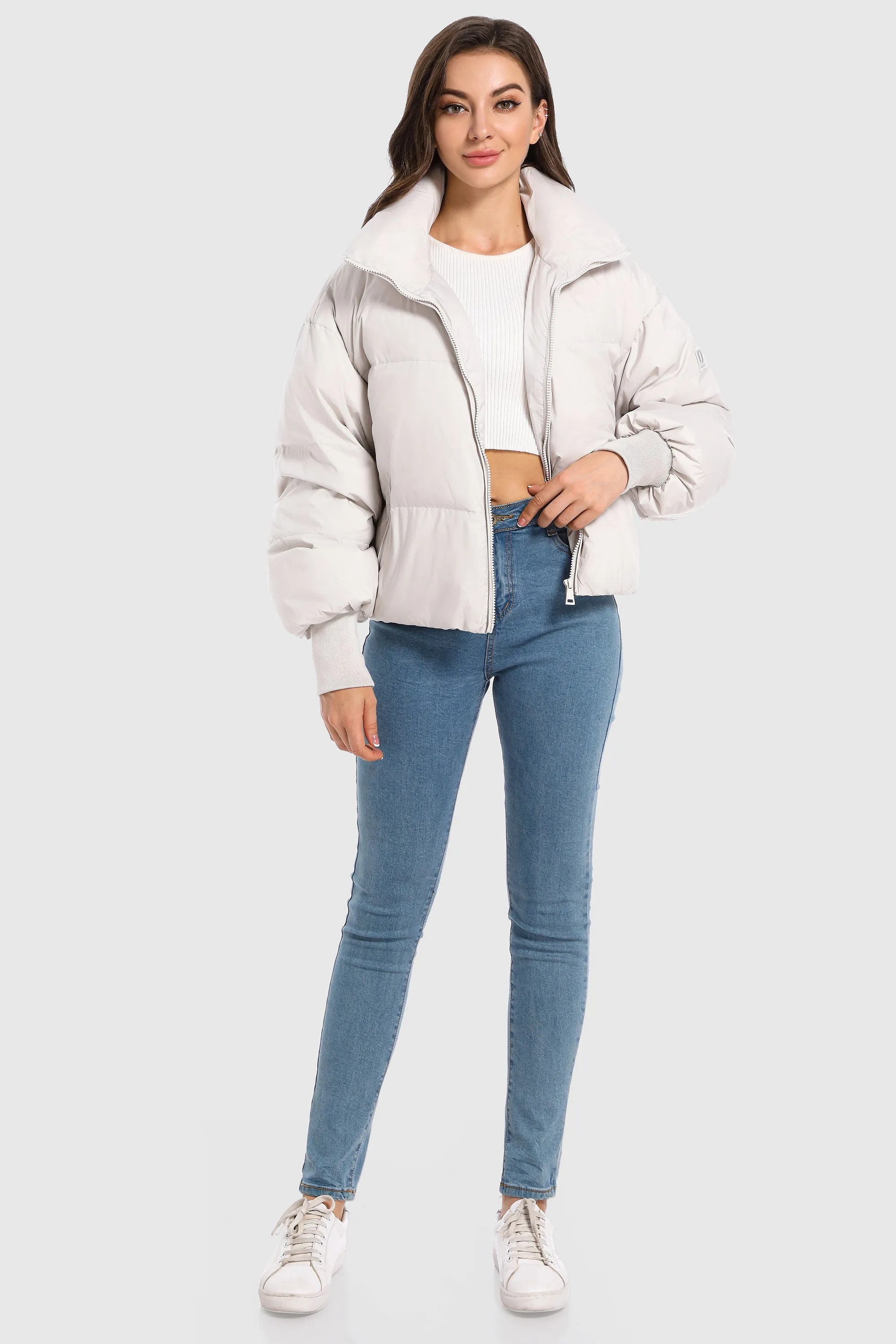 Puff-O Classics Short Baggy Oversize Down coat-Frosted Almond