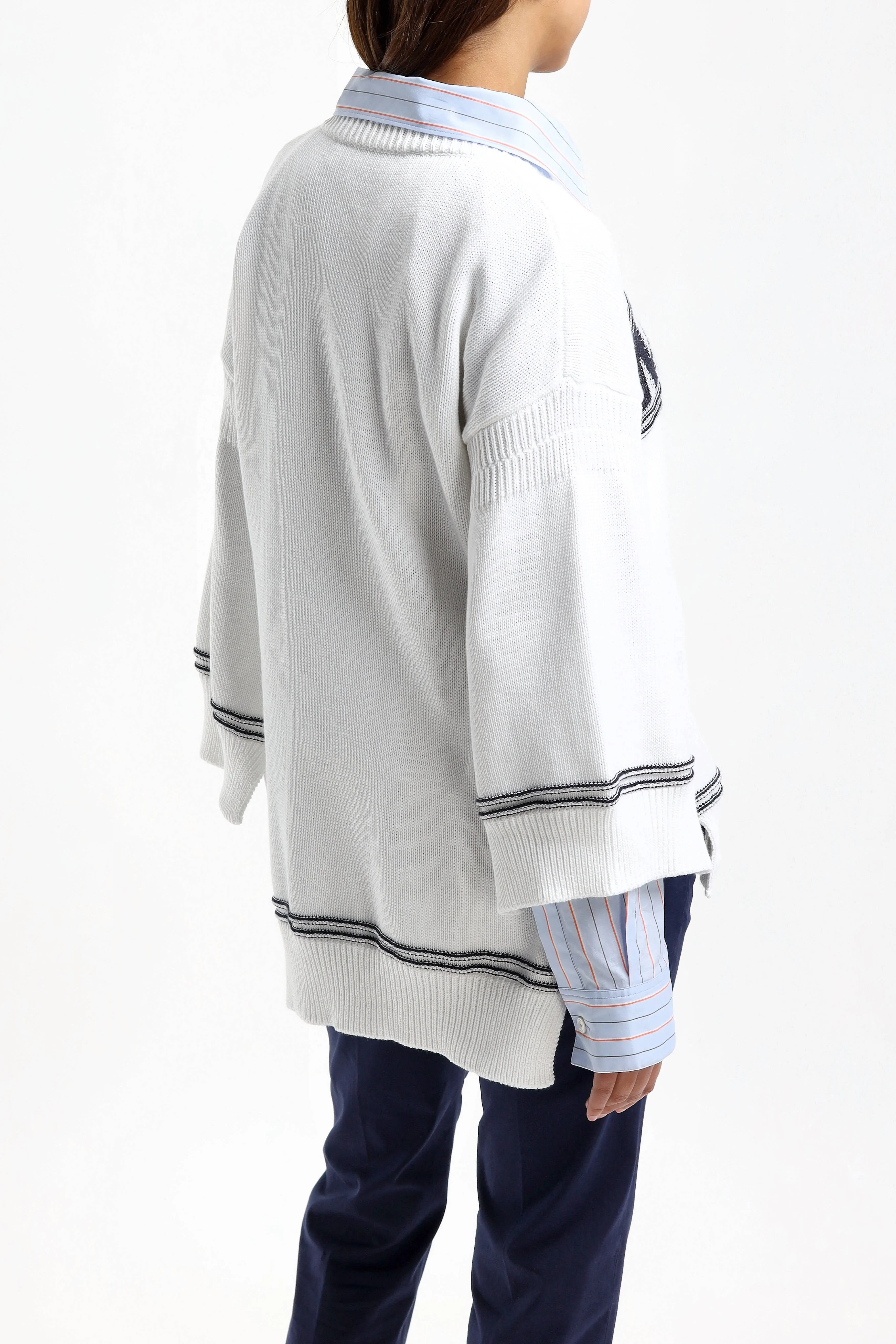 Pullover Logo in Lilywhite