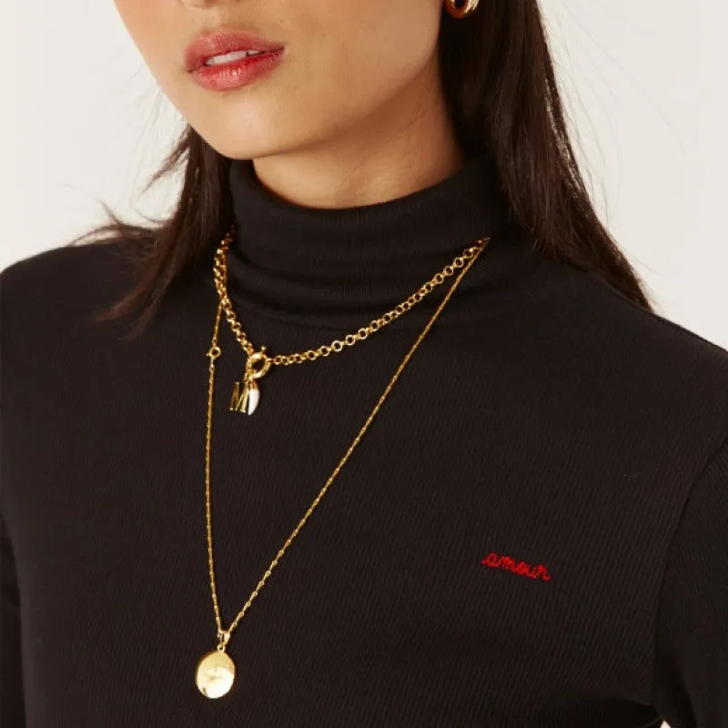 "Amour" Lachaise Turtleneck (Black)