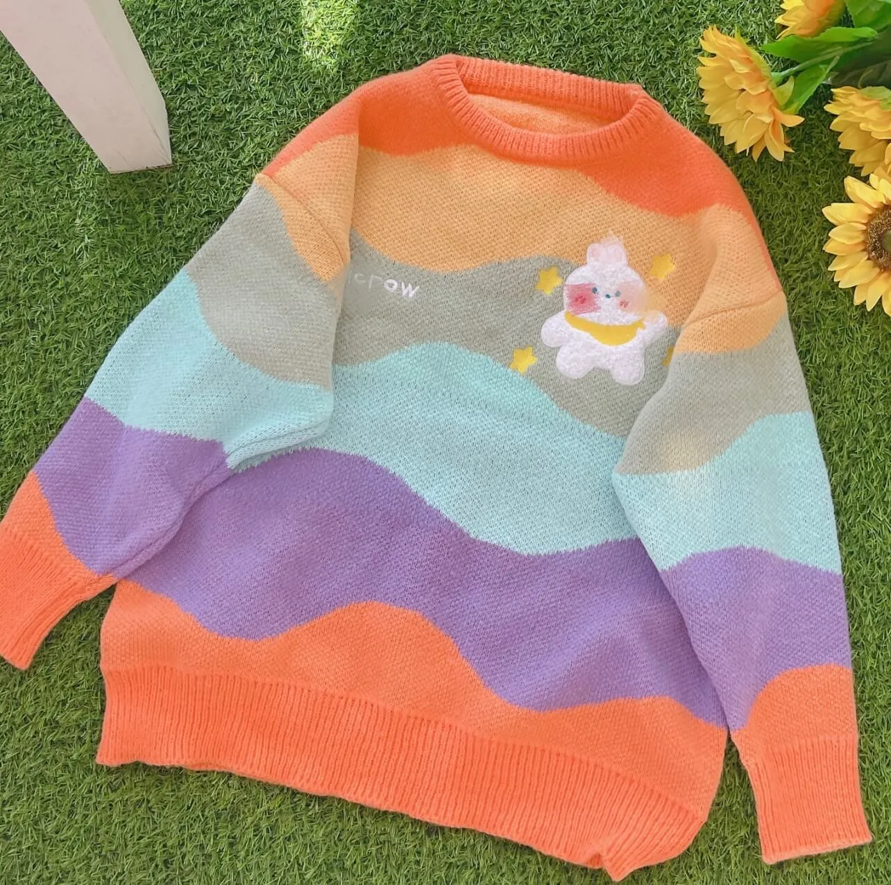 Rainbow Stripe Pullover by9680