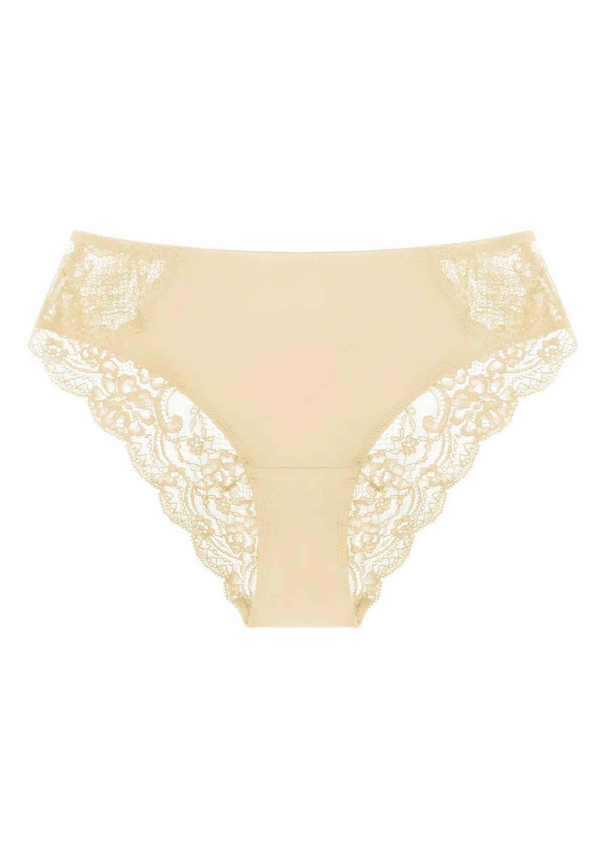 Rebecca All-lace Back Beige Cheeky Underwear