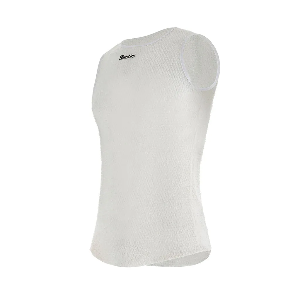 Santini Alpha Winter Sleeveless Baselayer - White