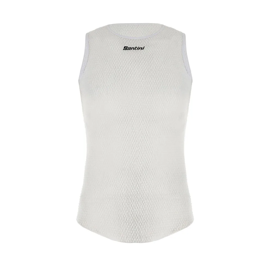 Santini Alpha Winter Sleeveless Baselayer - White