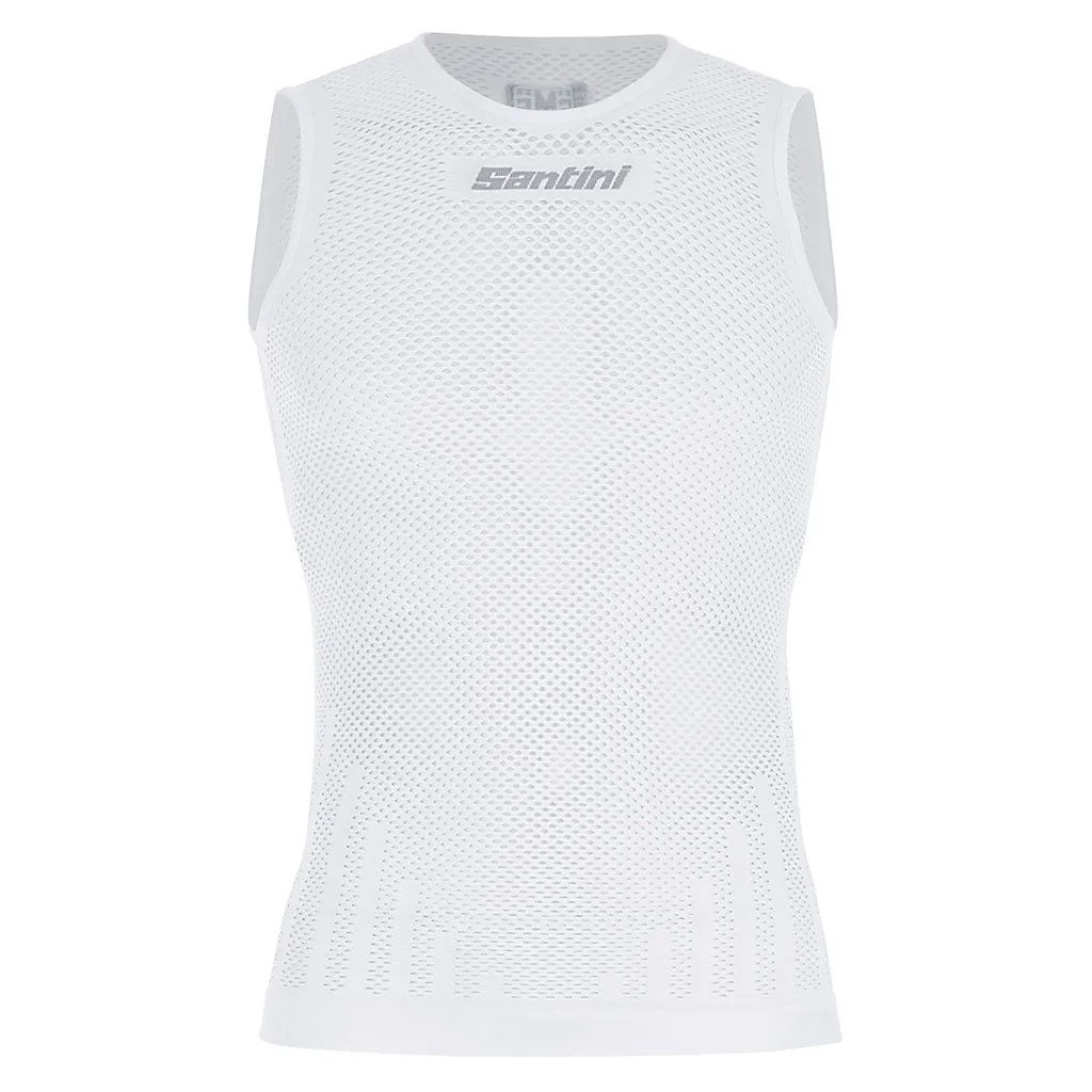 Santini Mesh Sleeveless Baselayer - White