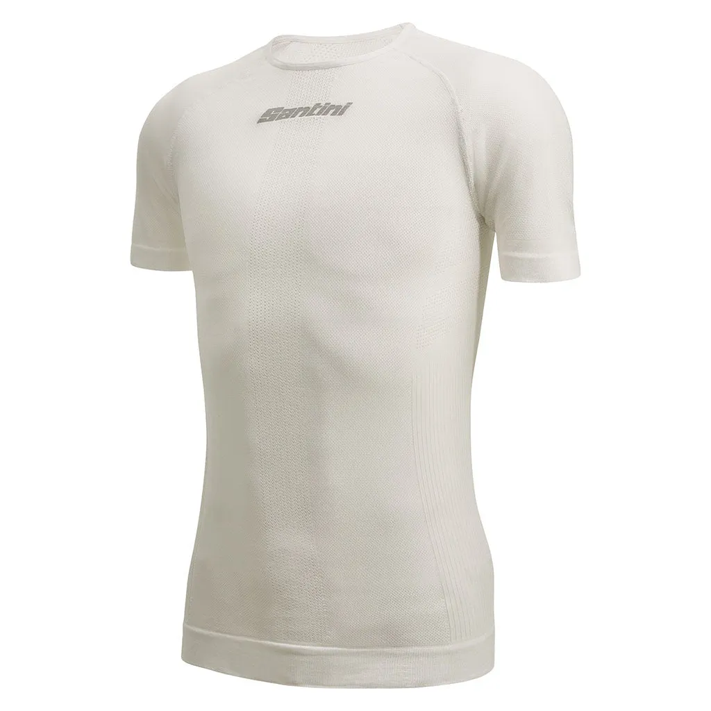 Santini Rete Short Sleeve Baselayer - White