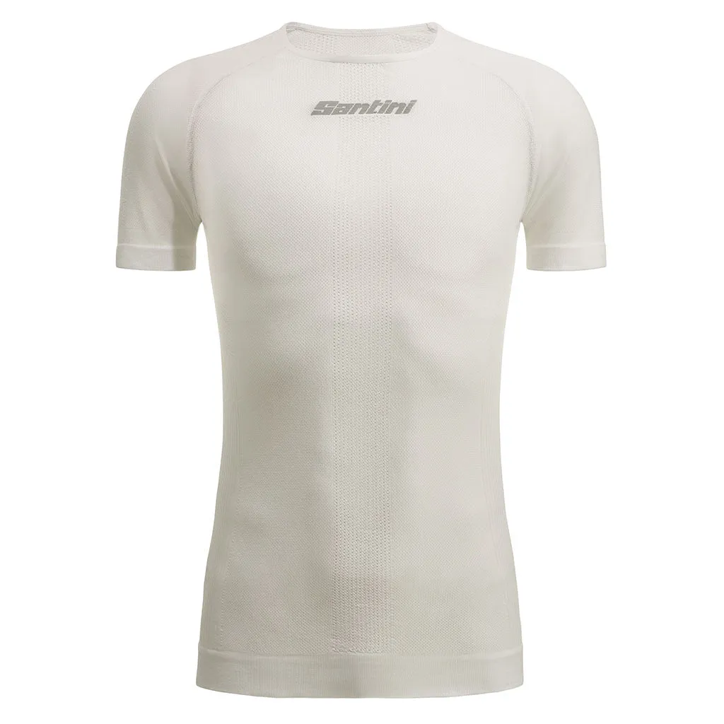 Santini Rete Short Sleeve Baselayer - White