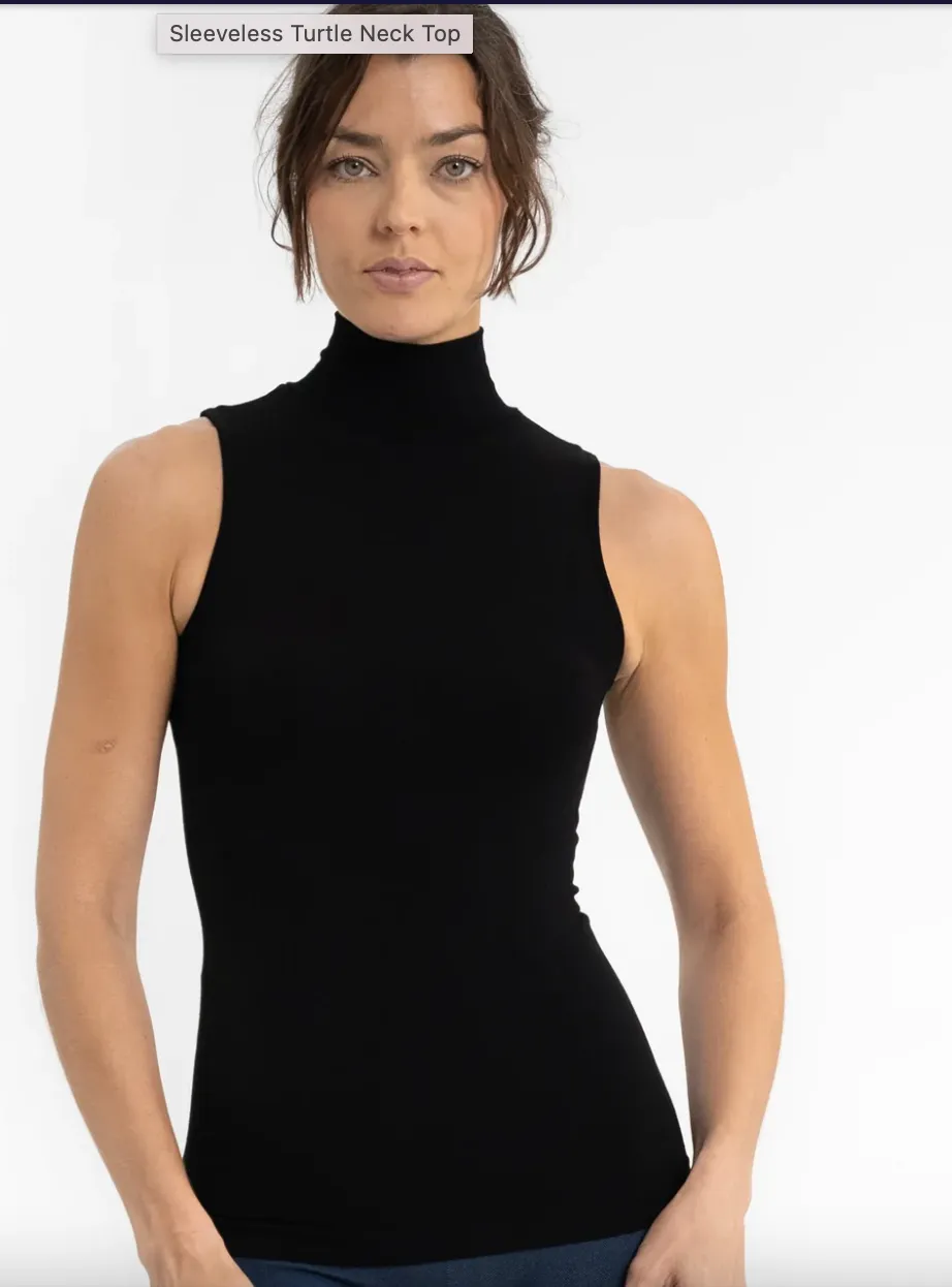 SLEEVELESS TURTLENECK TOP (2 colors)