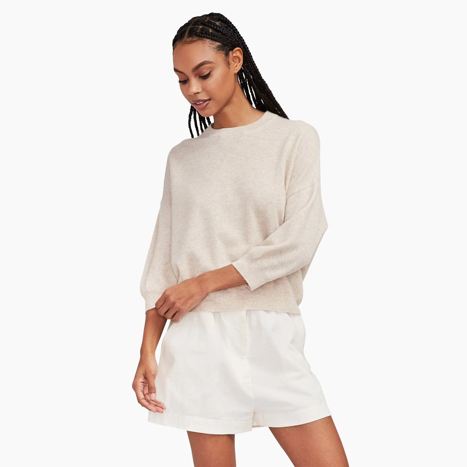 Three-Quarter Sleeve Sweatshirt