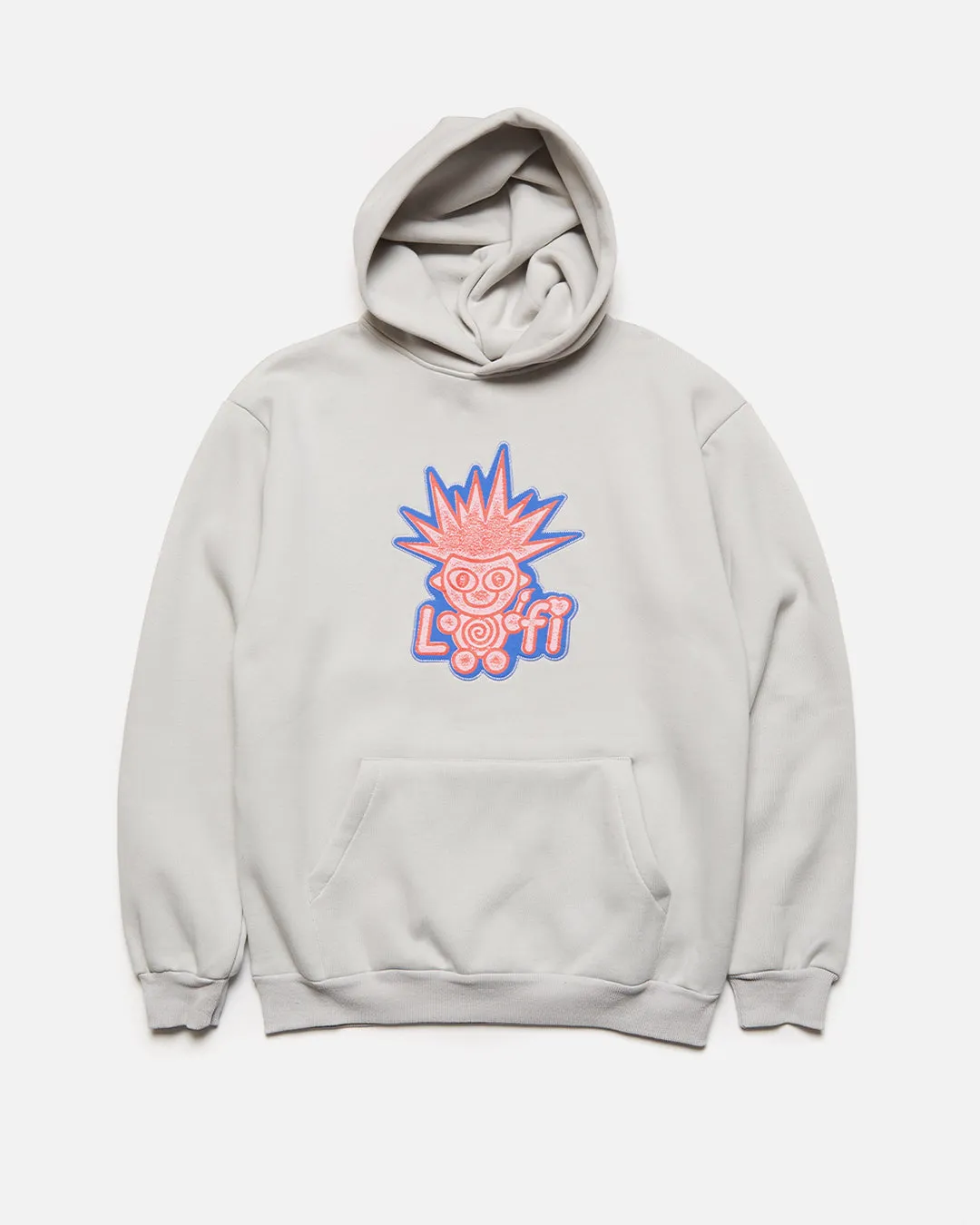 Troll Applique Pullover Hood - Cement