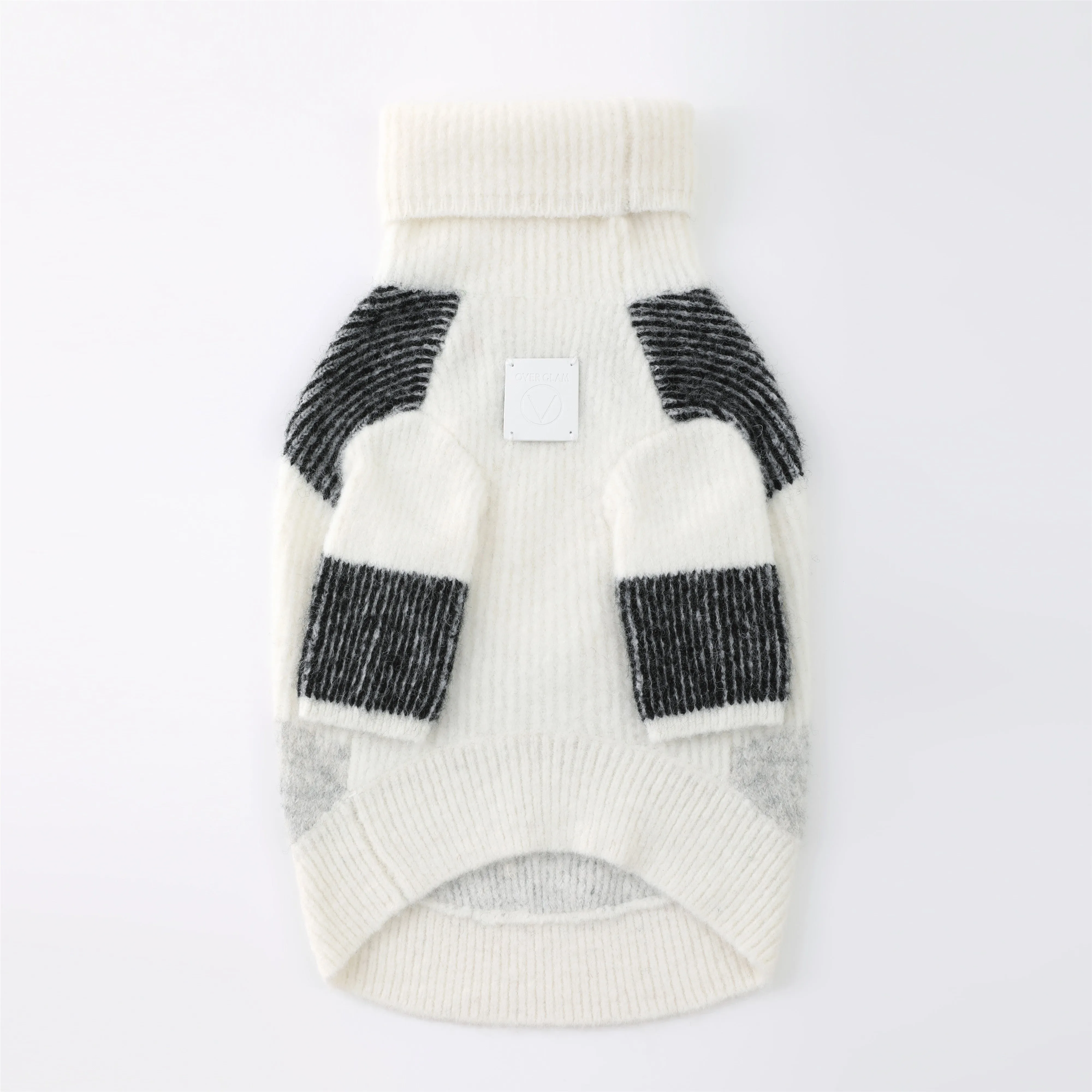 Turtleneck contrast stripe Jumper