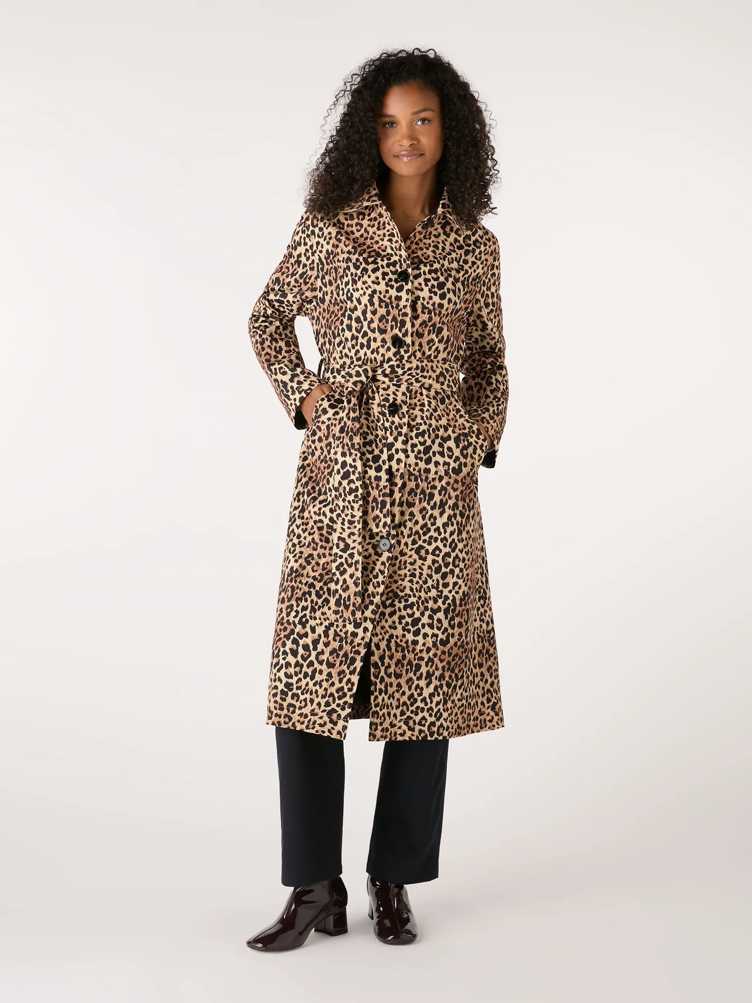 Valencia Cheetah Printed Trench