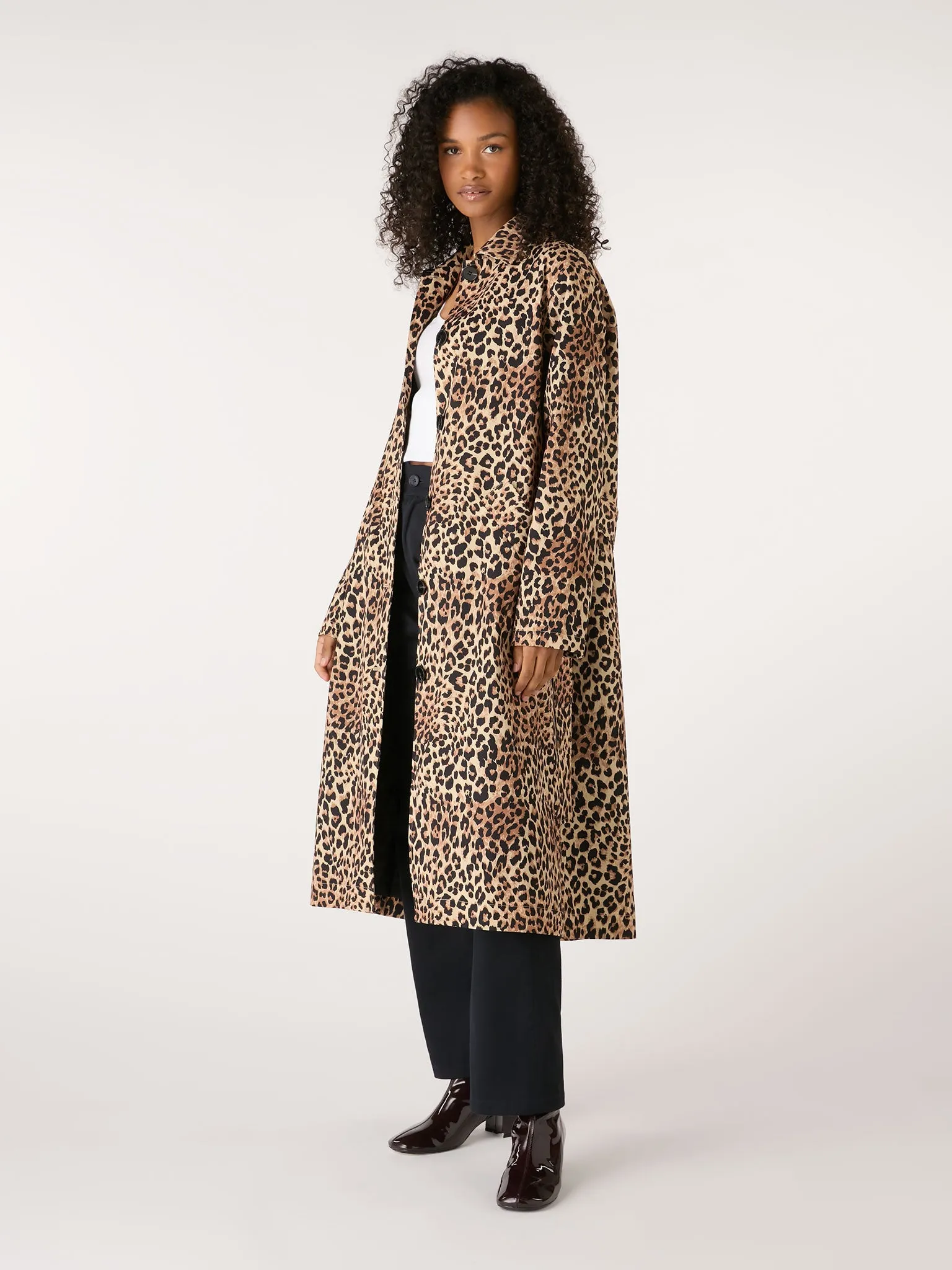 Valencia Cheetah Printed Trench