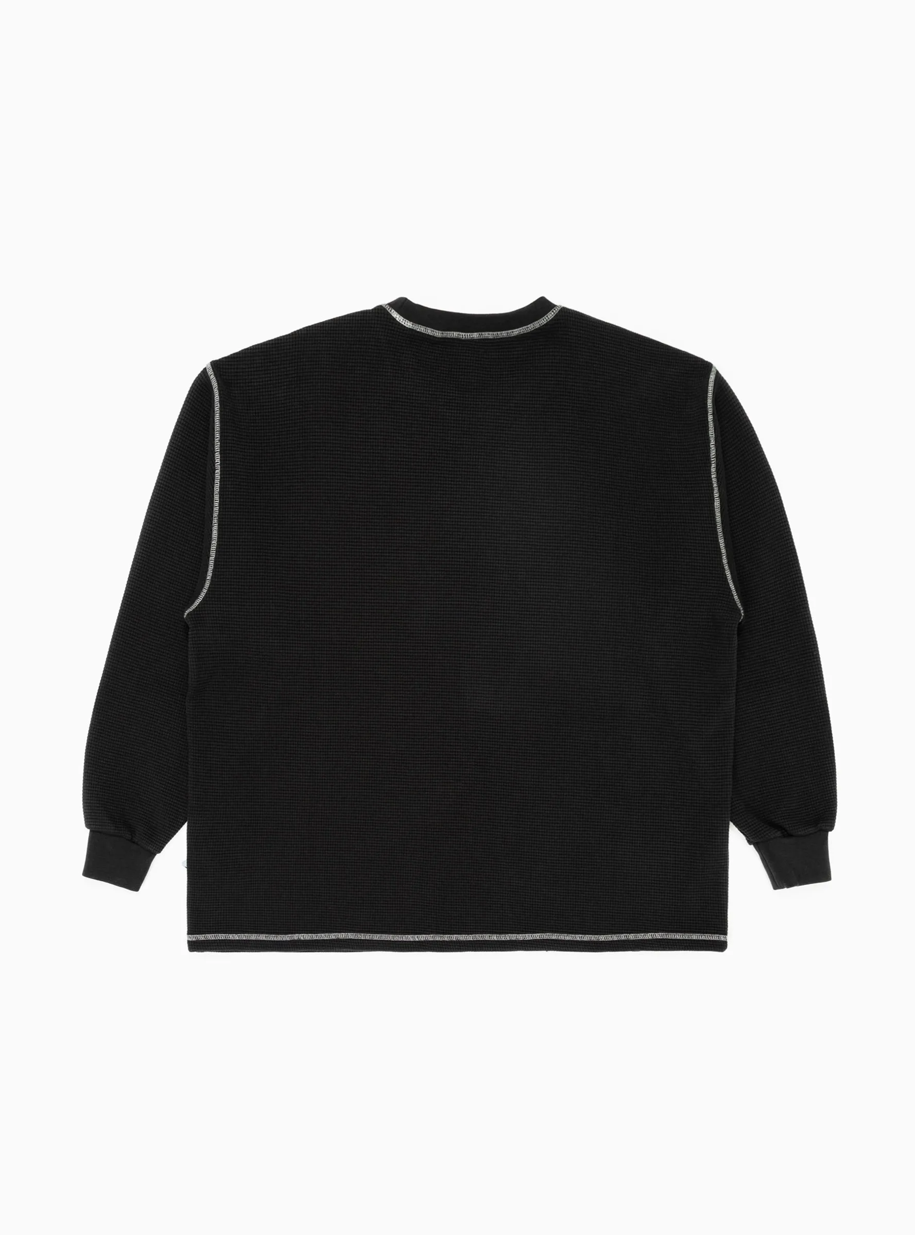 Waffle Sweatshirt Black