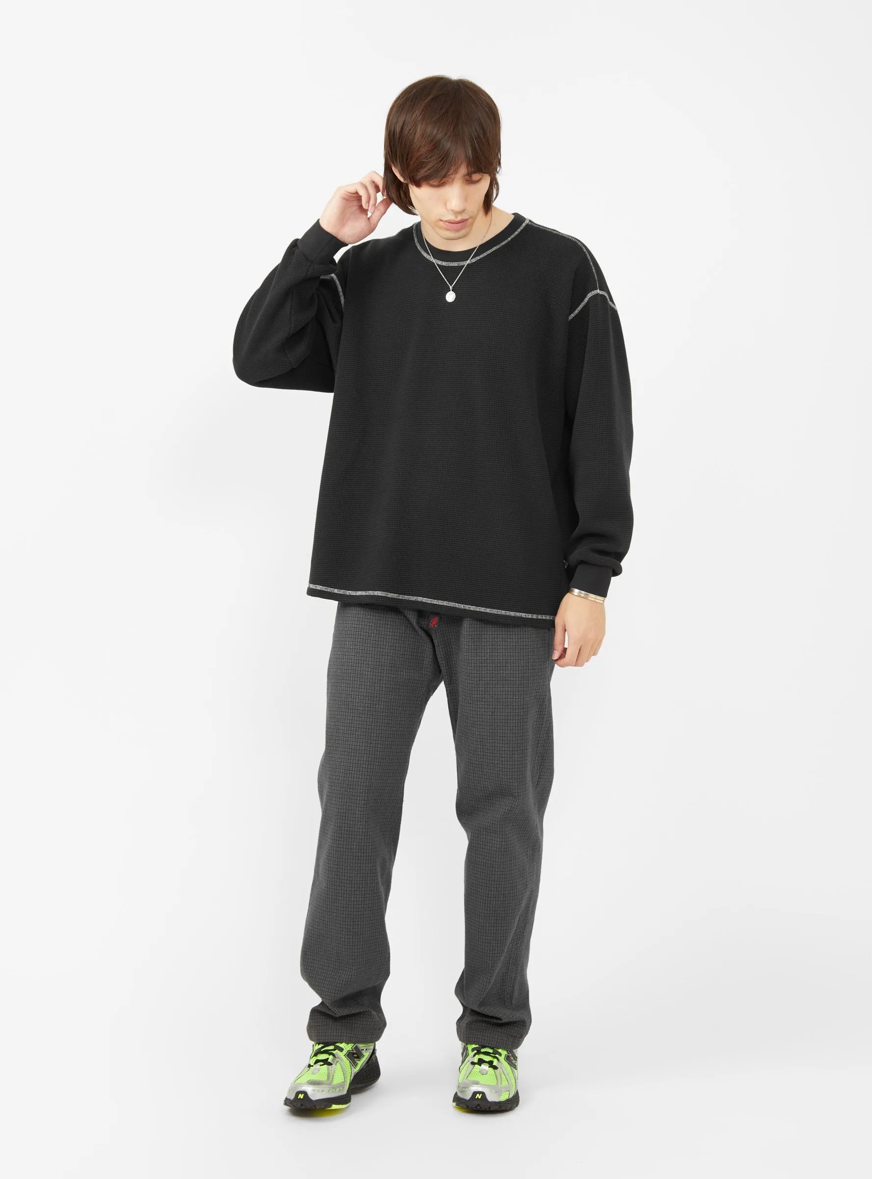 Waffle Sweatshirt Black