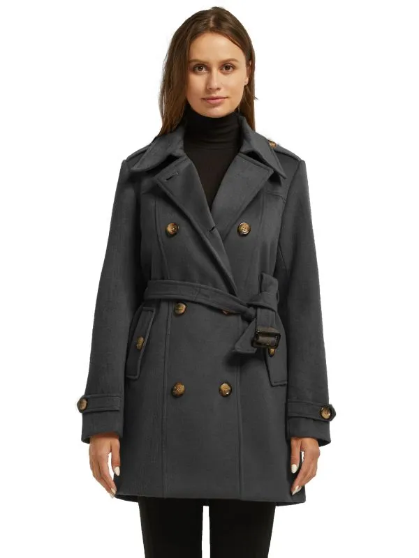 Women's Double Coat Mid-Long Winter Trench Coat33993